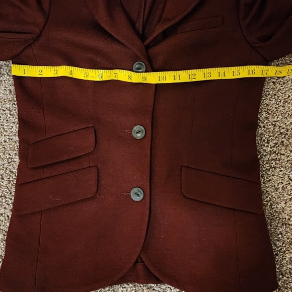 rag & bone Slade Blazer  Burgundy Sz 4 - Picture 16 of 16